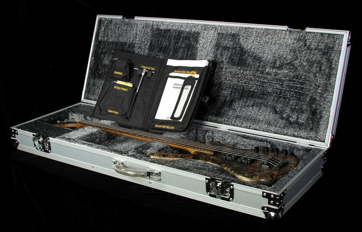 Used 2012 Warwick Custom Shop Musikmesse Limited Edition Corvette $$ Birdseye Poplar Electric Bass Guitar Black Stone Bleached