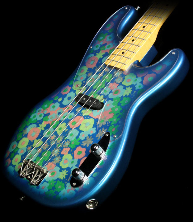 Used 2001 Fender Japan Limited Edition '54 Precision Bass Electric Bass Guitar Blue Floral