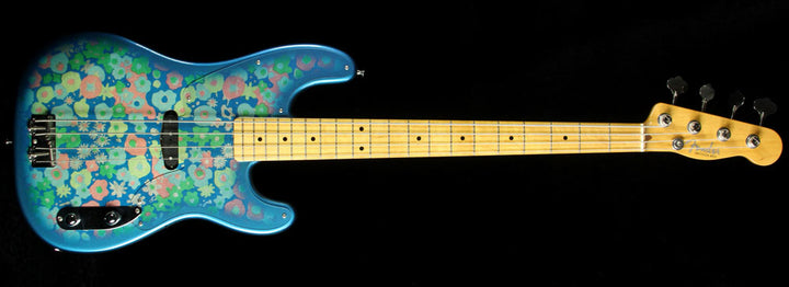 Used 2001 Fender Japan Limited Edition '54 Precision Bass Electric Bass Guitar Blue Floral