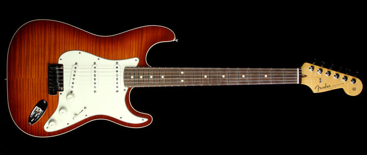 Used 2013 Fender Custom Shop Double Bound Slab Body Stratocaster Electric Guitar Violin Burst