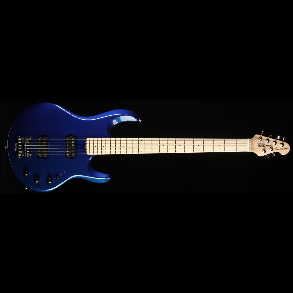 Ernie Ball Music Man Silhouette Electric Bass Guitar Blue Pearl — 2