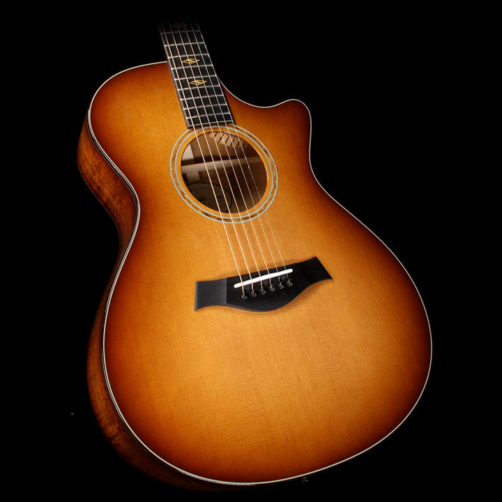 Used 2015 Taylor Custom Shop BTO Grand Concert Hawaiian Koa Acoustic Guitar Shaded Edgeburst