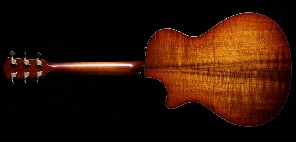 Used 2015 Taylor Custom Shop BTO Grand Concert Hawaiian Koa Acoustic Guitar Shaded Edgeburst — 3
