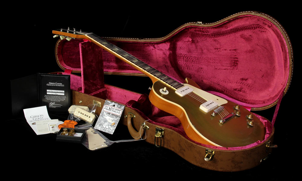 Used 2011 Gibson Custom Shop 1956 Reissue Les Paul Heavy Aged Electric Guitar Goldtop — 4