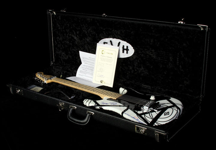 Used Charvel EVH Art Series Albuquerque 2004 Electric Guitar White with Black Stripes