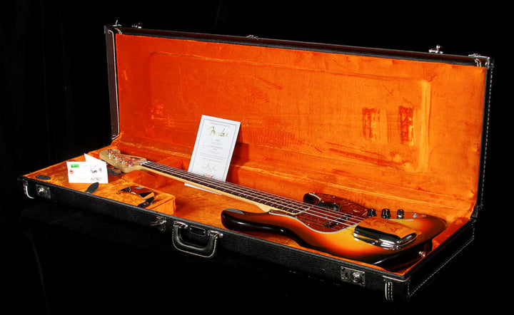 Used 2014 Fender Custom Shop Time Machine '64 Jazz Bass Electric Bass Guitar Three-Tone Sunburst