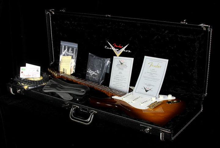 Fender Custom Shop Artisan Okoume Stratocaster Electric Guitar Chocolate 2-Color Sunburst