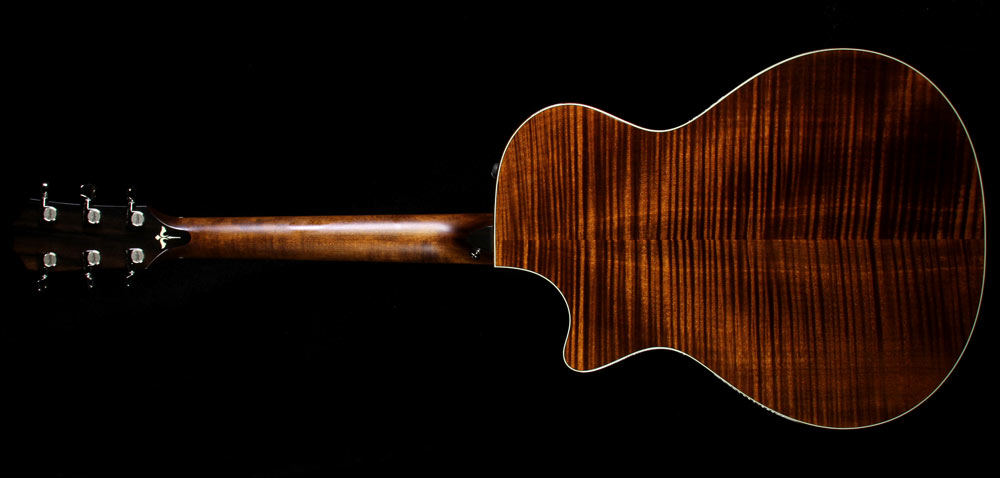 Used Taylor 612ce Grand Concert Acoustic Guitar Brown Sugar Stain — 3