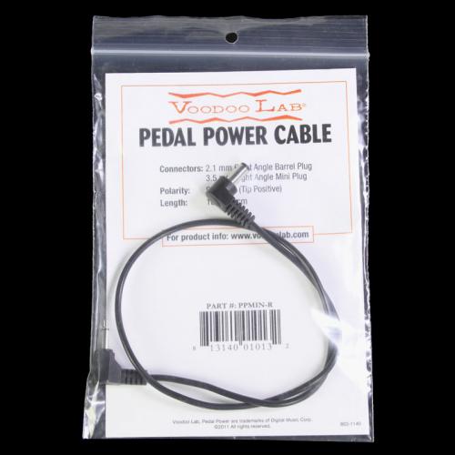 Voodoo Lab Pedal Power Cable Right Angle to 3.5mm 18 Inch Power Cable
