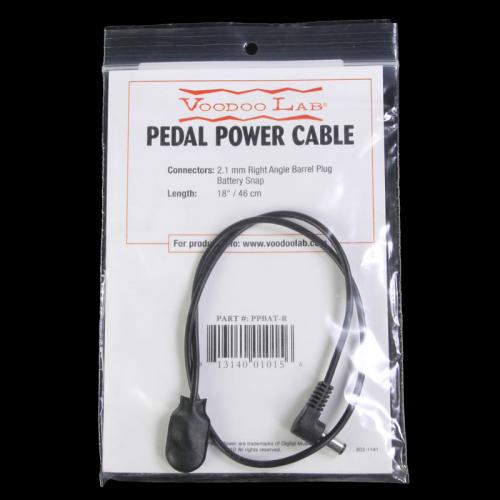 Voodoo Lab 9V Battery Snap Cable and 2.1mm Right Angle Barrel Cable Adapter