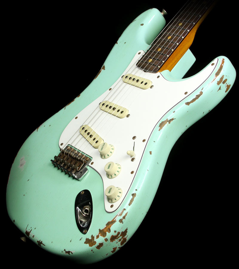 Fender Custom Shop 1960 Roasted Alder Stratocaster Electric Guitar Heavy Relic Surf Green — 1