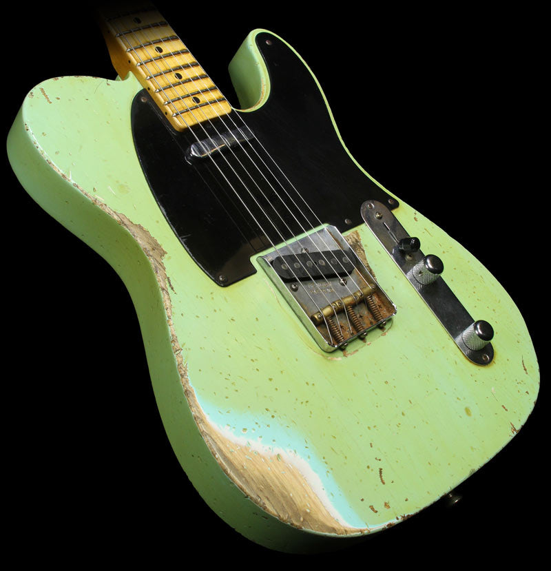 Used 2013 Fender Custom Shop John Cruz Masterbuilt '52 Tele Super Relic Electric Guitar Faded Surf Green — 1