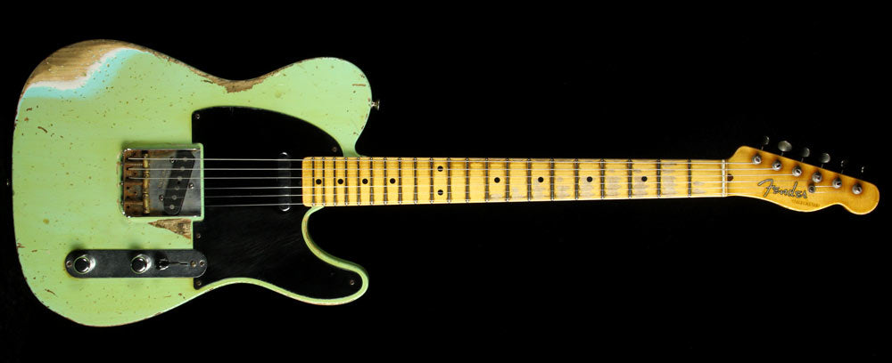 Used 2013 Fender Custom Shop John Cruz Masterbuilt '52 Tele Super Relic Electric Guitar Faded Surf Green — 2