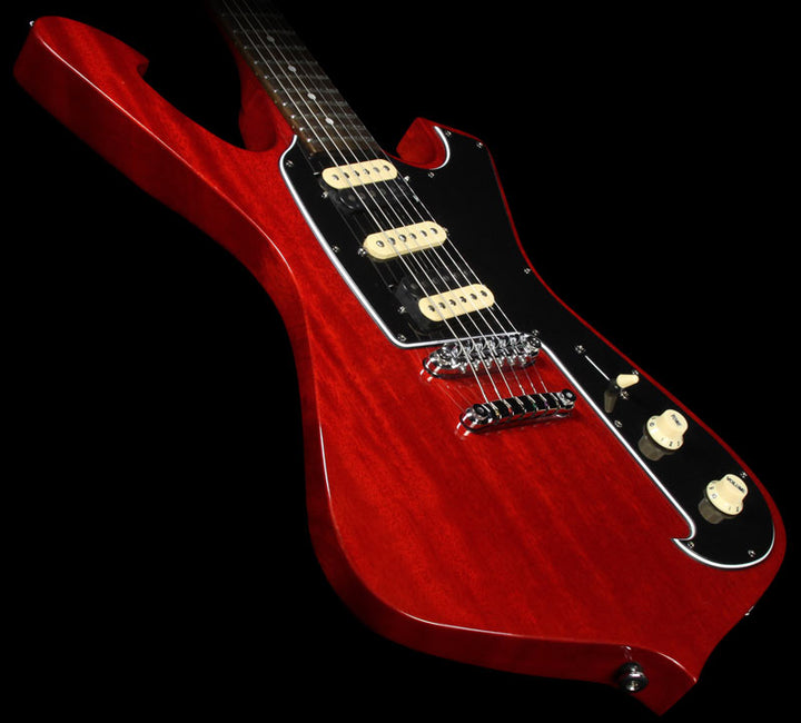 Used 2015 Ibanez FRM150 Paul Gilbert Fireman Electric Guitar Transparent Red