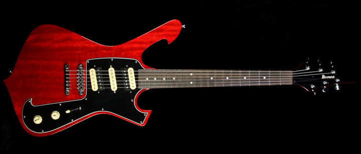 Used 2015 Ibanez FRM150 Paul Gilbert Fireman Electric Guitar Transparent Red