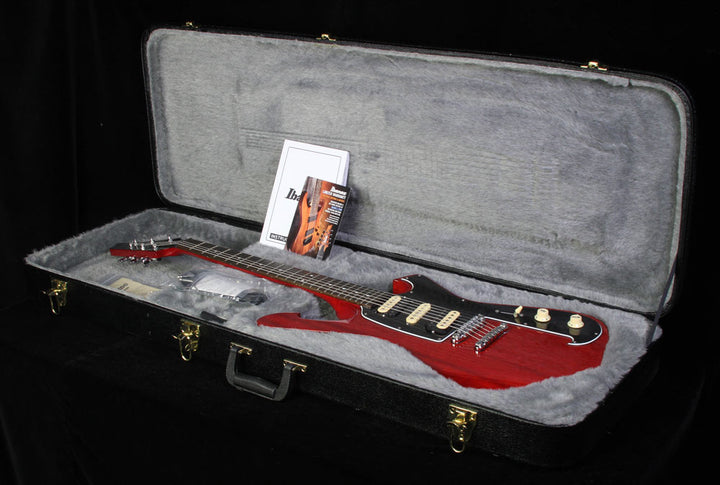 Used 2015 Ibanez FRM150 Paul Gilbert Fireman Electric Guitar Transparent Red