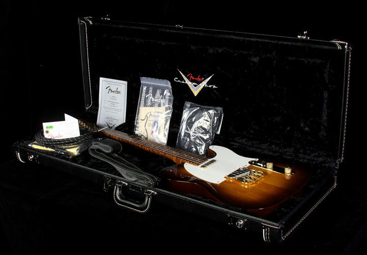 Fender Custom Shop Artisan Okoume Telecaster Electric Guitar Chocolate 2-Color Sunburst