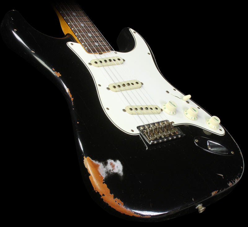 Fender Custom Shop 1969 Roasted Alder Stratocaster Electric Guitar Heavy Relic Black — 1