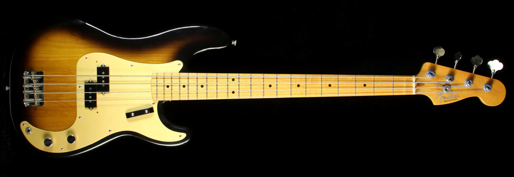 Used Fender American Vintage Series '57 Precision Bass 2-Tone Sunburst — 2