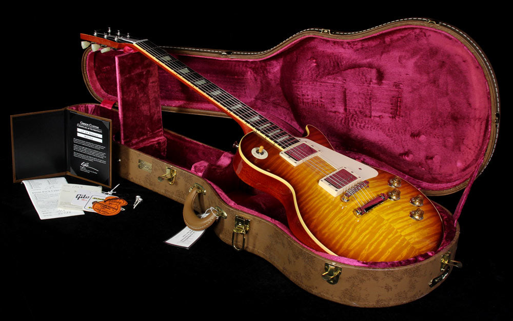 Used 2013 Gibson Custom Shop Limited Run '59 Les Paul  Electric Guitar Caspian Tiger Burst — 5