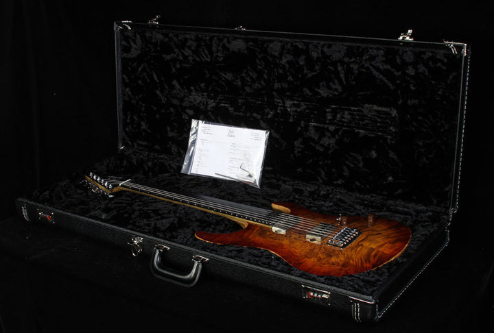 Used Suhr Modern Waterfall Burl Electric Guitar Copperhead Burst