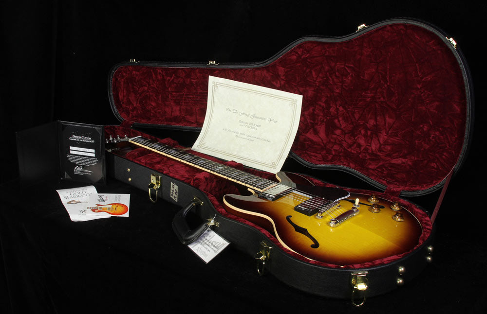 Used 2008 Gibson Custom Shop One-Off CS-336 Super 400 Split Block Electric Guitar Vintage Sunburst — 6