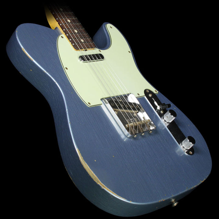 Used 2015 Fender Custom Shop Time Machine 1963 Telecaster Relic Electric Guitar Blue Ice Metallic