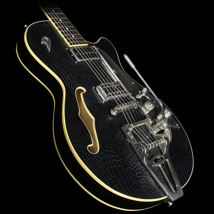 Used 2010 Duesenberg Starplayer TV Outlaw Electric Guitar Black Tolex