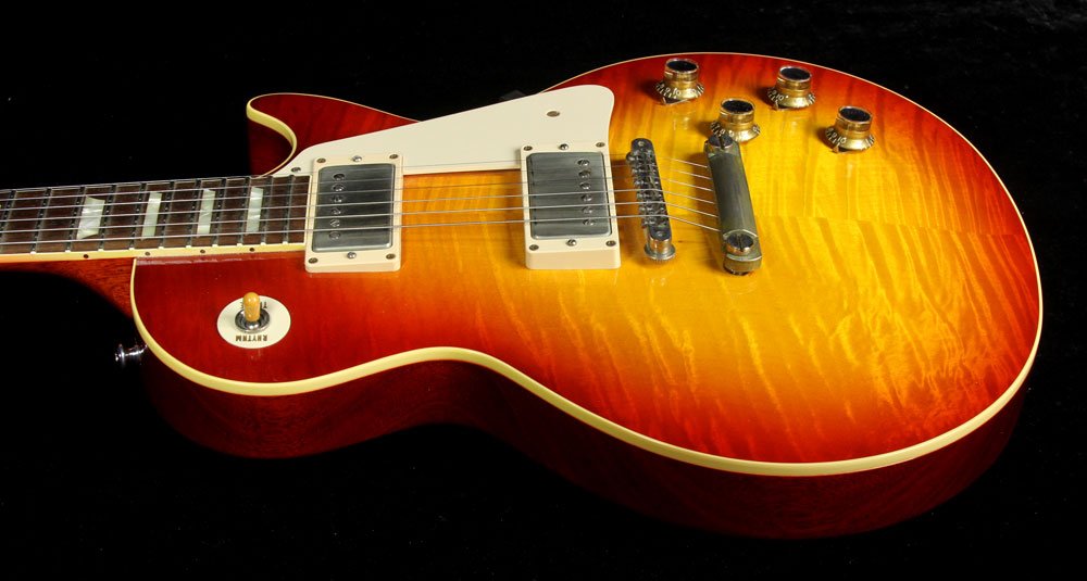 Used 2014 Gibson Custom Shop 10th Anniversary Benchmark '60 Les Paul Chambered Reissue Electric Guitar Washed Cherry — 8