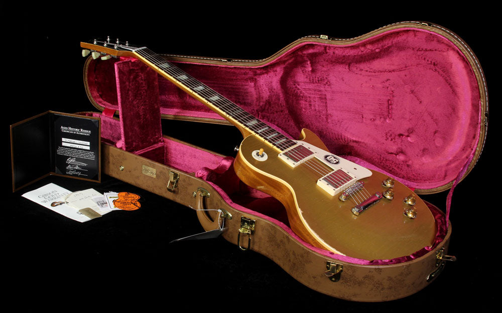 Used 2012 Gibson Custom Shop 50th Anniversary of Marshall Les Paul Electric Guitar Murphy Aged Goldtop — 7