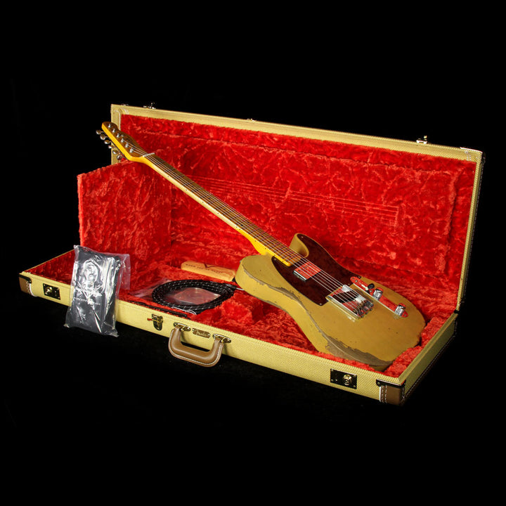 Fender Custom Shop 1952 Roasted Ash Telecaster Heavy Relic Electric Guitar Butterscotch Blonde