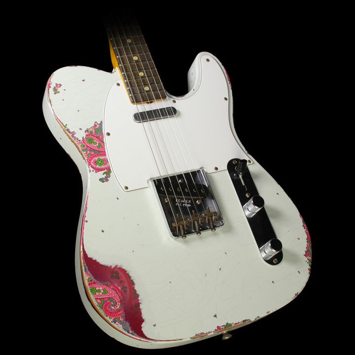Fender Custom Shop '60s Telecaster Heavy Relic Electric Guitar Olympic White over Paisley