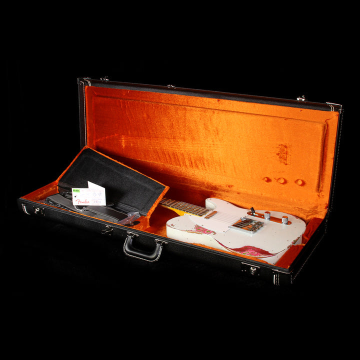 Fender Custom Shop '60s Telecaster Heavy Relic Electric Guitar Olympic White over Paisley