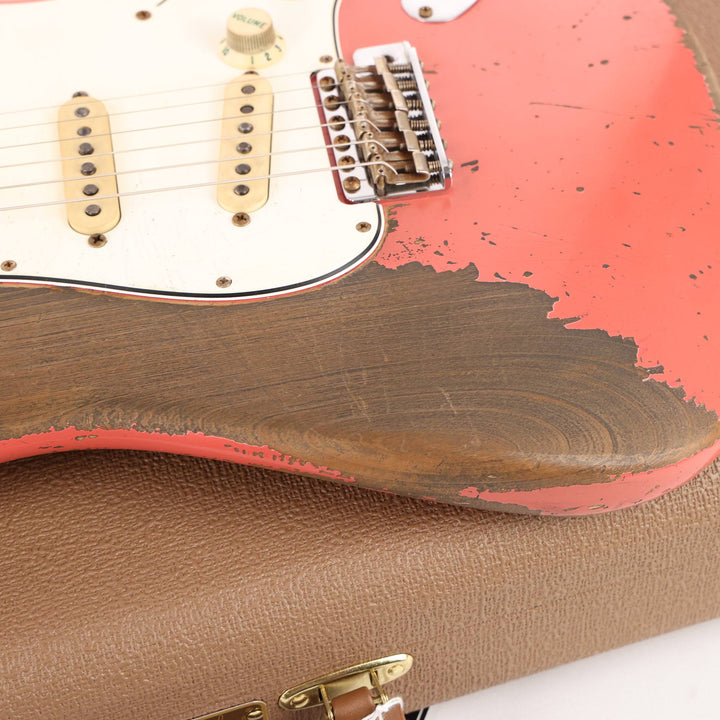Fender Custom Shop '62 Strat Ultimate Relic Roasted Alder Stratocaster Masterbuilt Jason Smith Faded Coral Pink