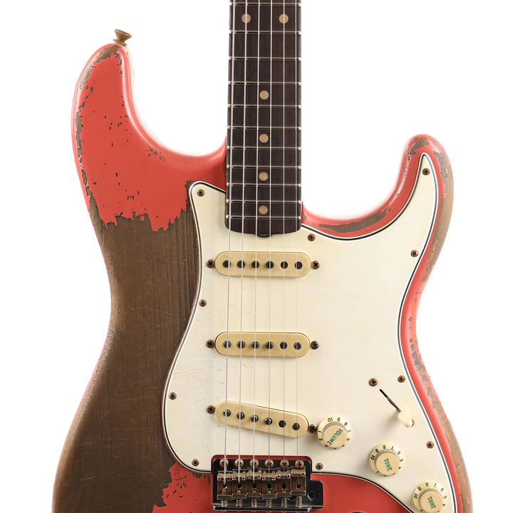 Fender Custom Shop '62 Strat Ultimate Relic Roasted Alder Stratocaster Masterbuilt Jason Smith Faded Coral Pink