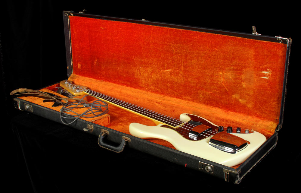 Used 1966 Fender Jazz Bass Electric Bass Refinished Pearl White — 7