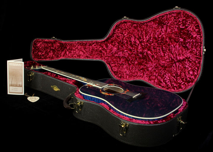 Used 2000 Taylor Limited Edition Gallery Series Living Jewels Koi Dreadnought Acoustic Guitar Aqua Blue Transparent