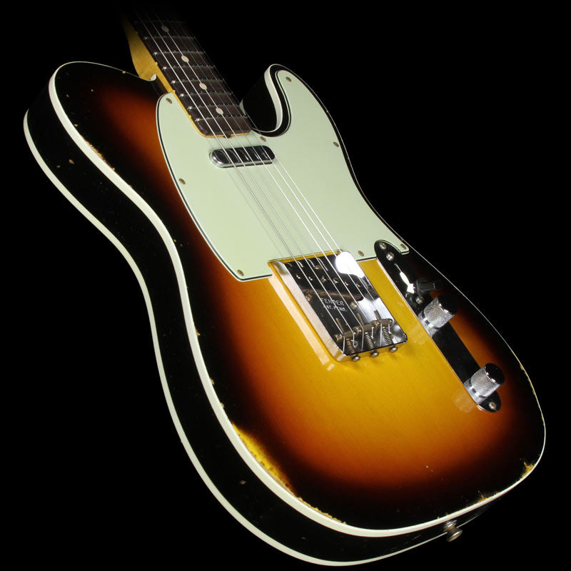 Fender Custom Shop '62 Telecaster Custom Relic Electric Guitar Faded 3-Tone Sunburst — 1