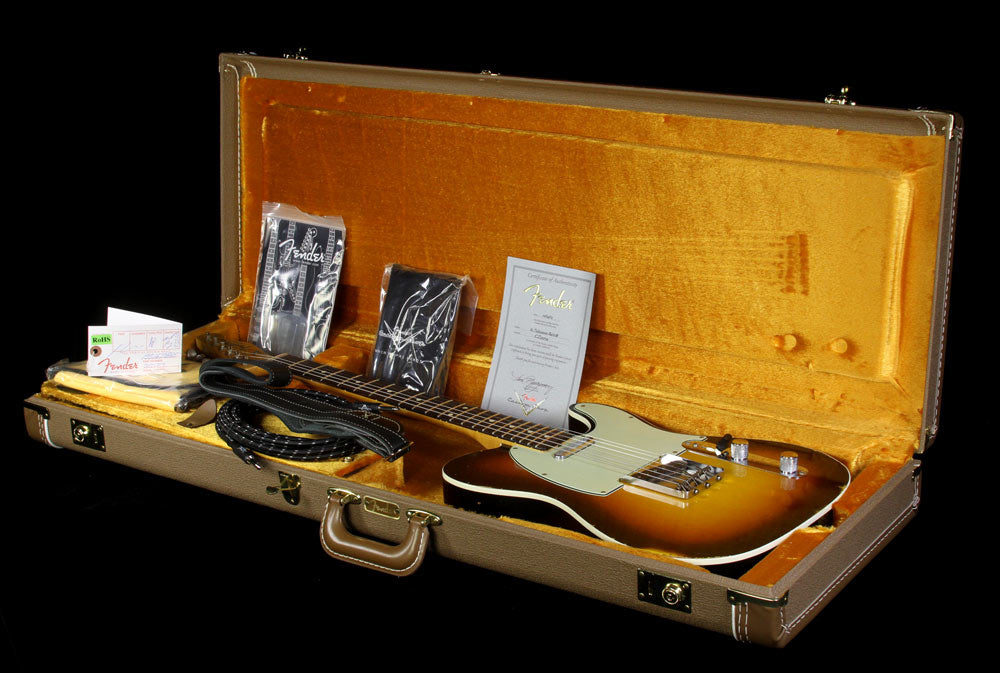 Fender Custom Shop '62 Telecaster Custom Relic Electric Guitar Faded 3-Tone Sunburst — 6