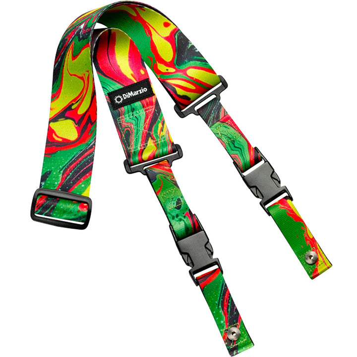 DiMarzio Cliplock Steve Vai Guitar Strap (Green Universe)
