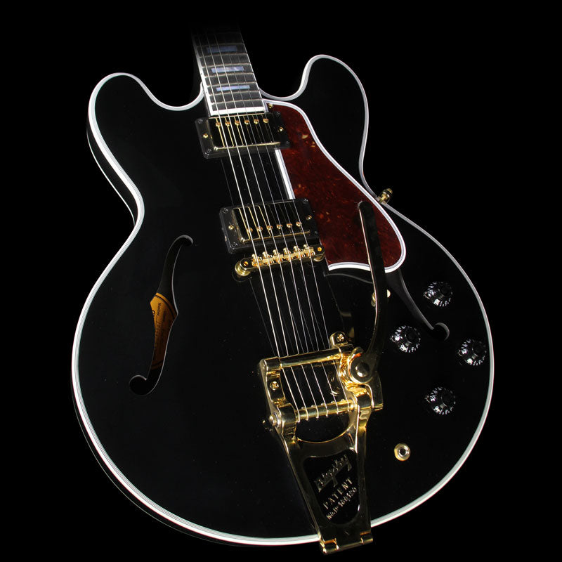 Used Gibson Memphis ES-355 Bigsby Gloss Electric Guitar Ebony — 1