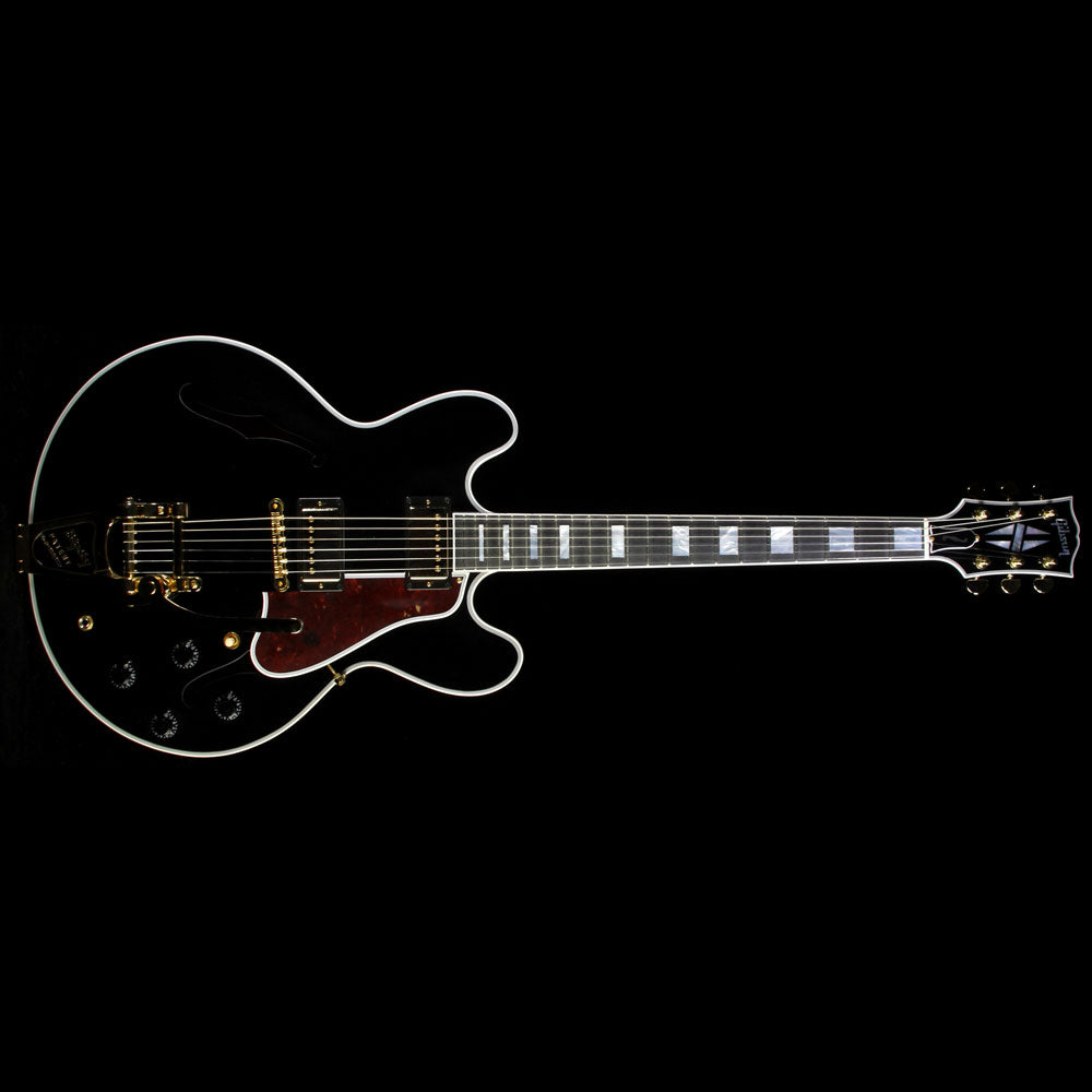 Used Gibson Memphis ES-355 Bigsby Gloss Electric Guitar Ebony — 2