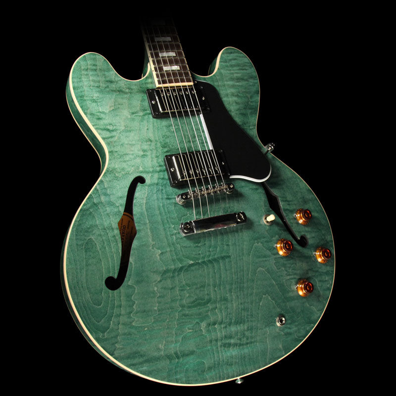 Used 2016 Gibson Memphis ES-335 Figured Electric Guitar Turquoise Stain — 1