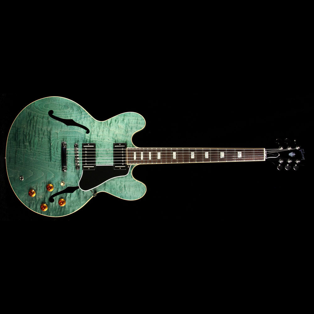 Used 2016 Gibson Memphis ES-335 Figured Electric Guitar Turquoise Stain — 2
