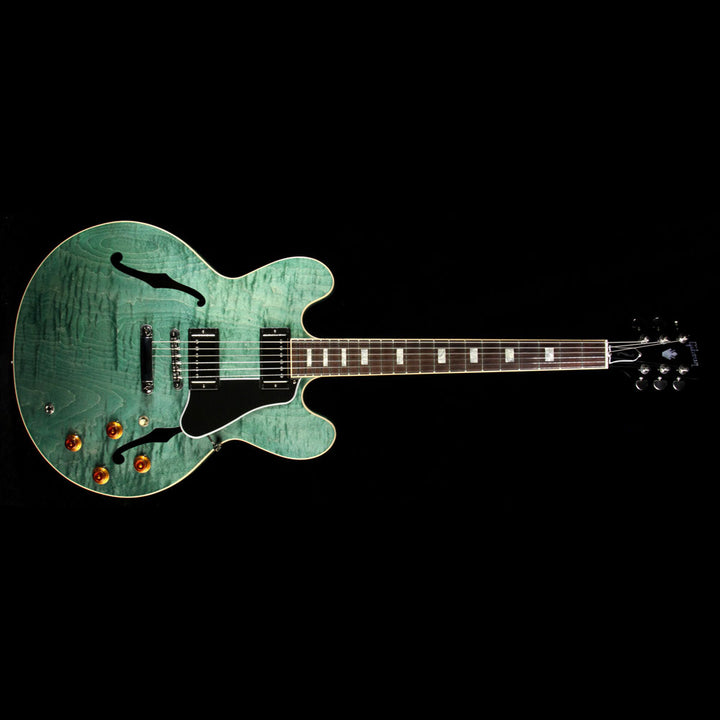 Used 2016 Gibson Memphis ES-335 Figured Electric Guitar Turquoise Stain