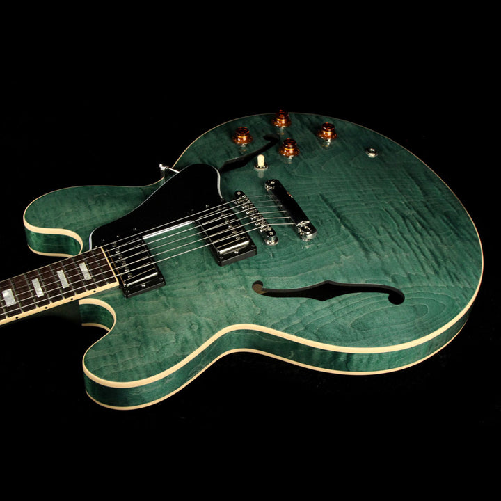 Used 2016 Gibson Memphis ES-335 Figured Electric Guitar Turquoise Stain