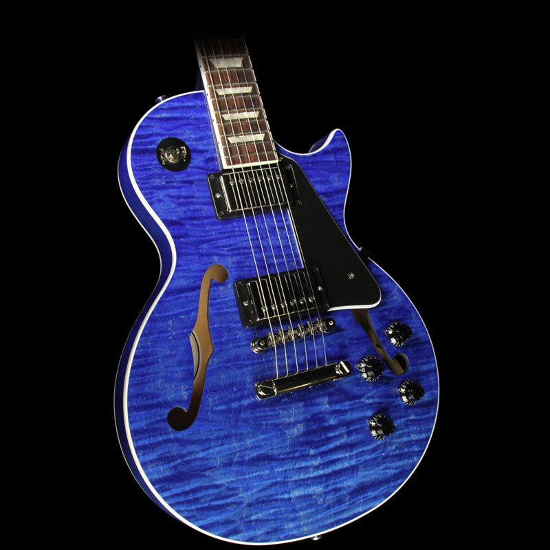 Used Gibson Memphis ES-Les Paul Electric Guitar Blue Stain — 1