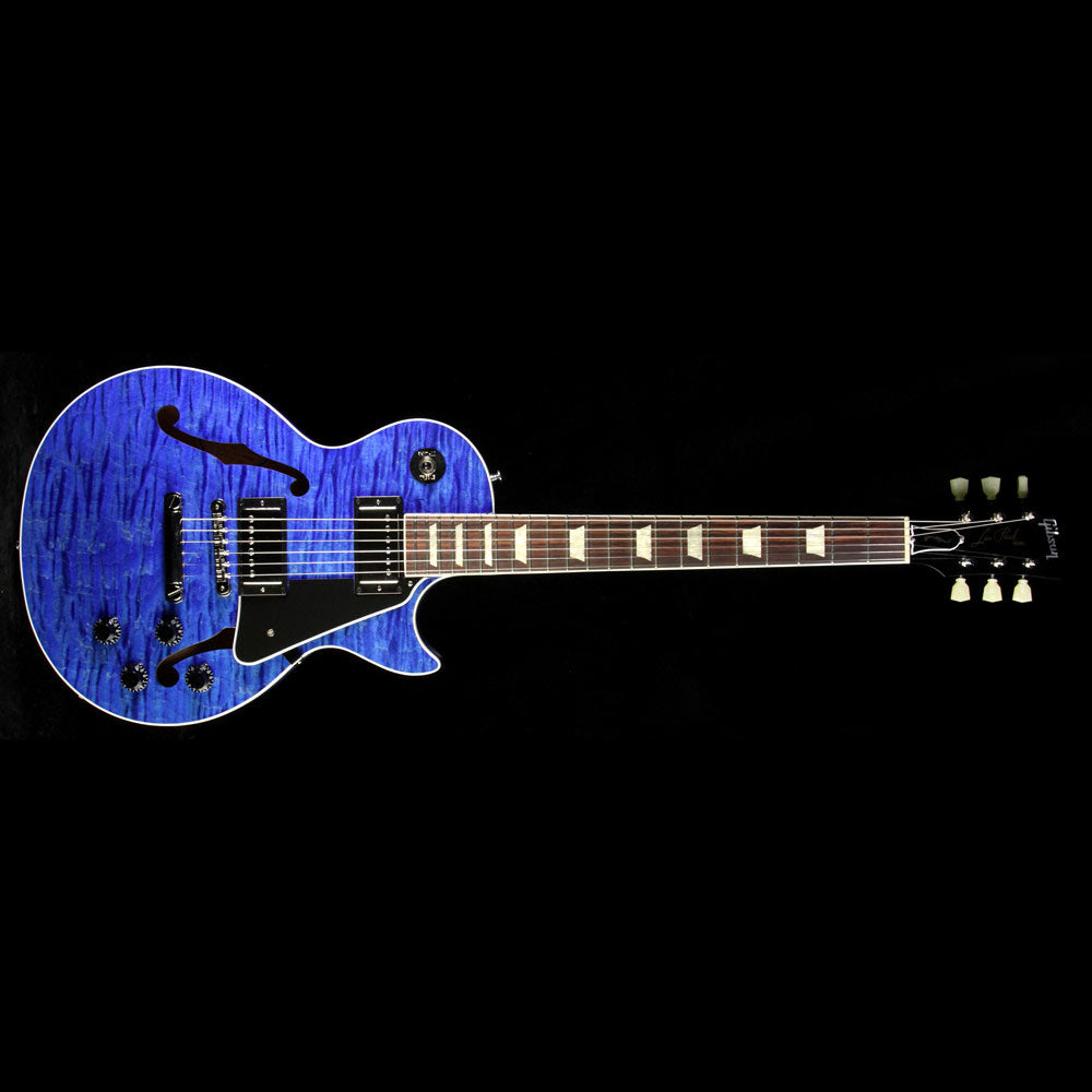 Used Gibson Memphis ES-Les Paul Electric Guitar Blue Stain — 2
