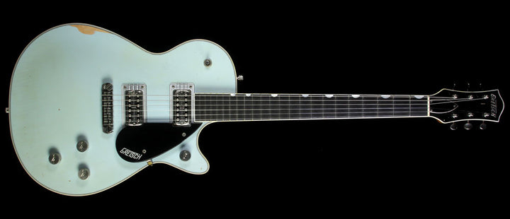 Used 2015 Gretsch Custom Shop Masterbuilt Stephen Stern Duo Jet GT Electric Guitar Heavy Relic Sonic Blue