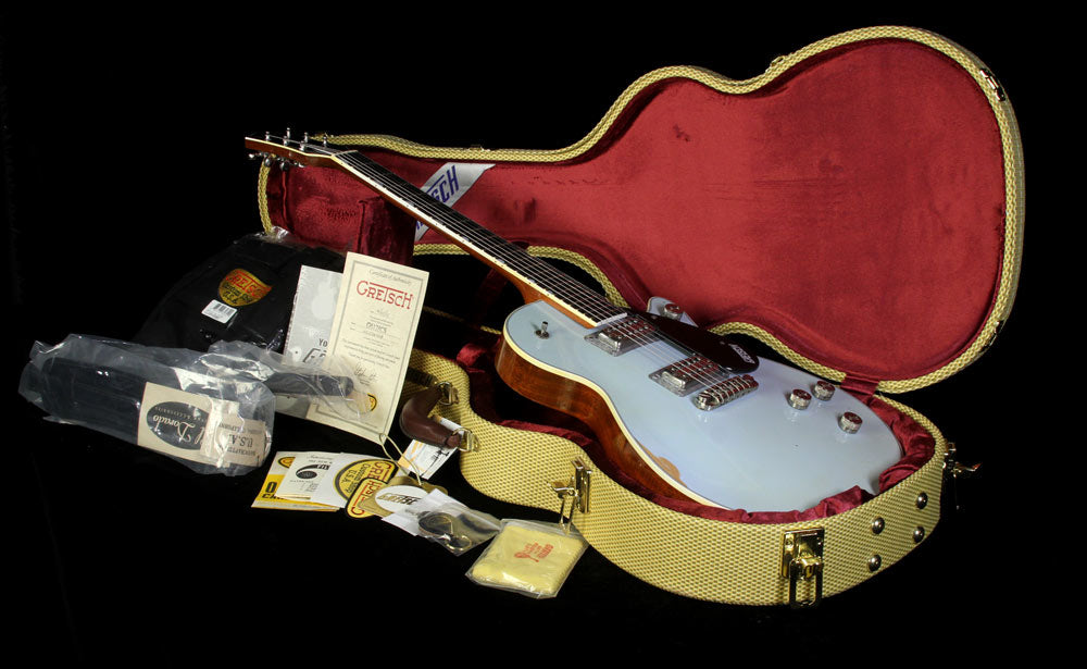 Used 2015 Gretsch Custom Shop Masterbuilt Stephen Stern Duo Jet GT Electric Guitar Heavy Relic Sonic Blue — 8